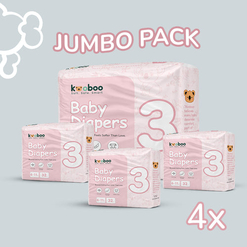 Jumbo Diapers Bundle - 3 | 6-11 kg | 128 pcs