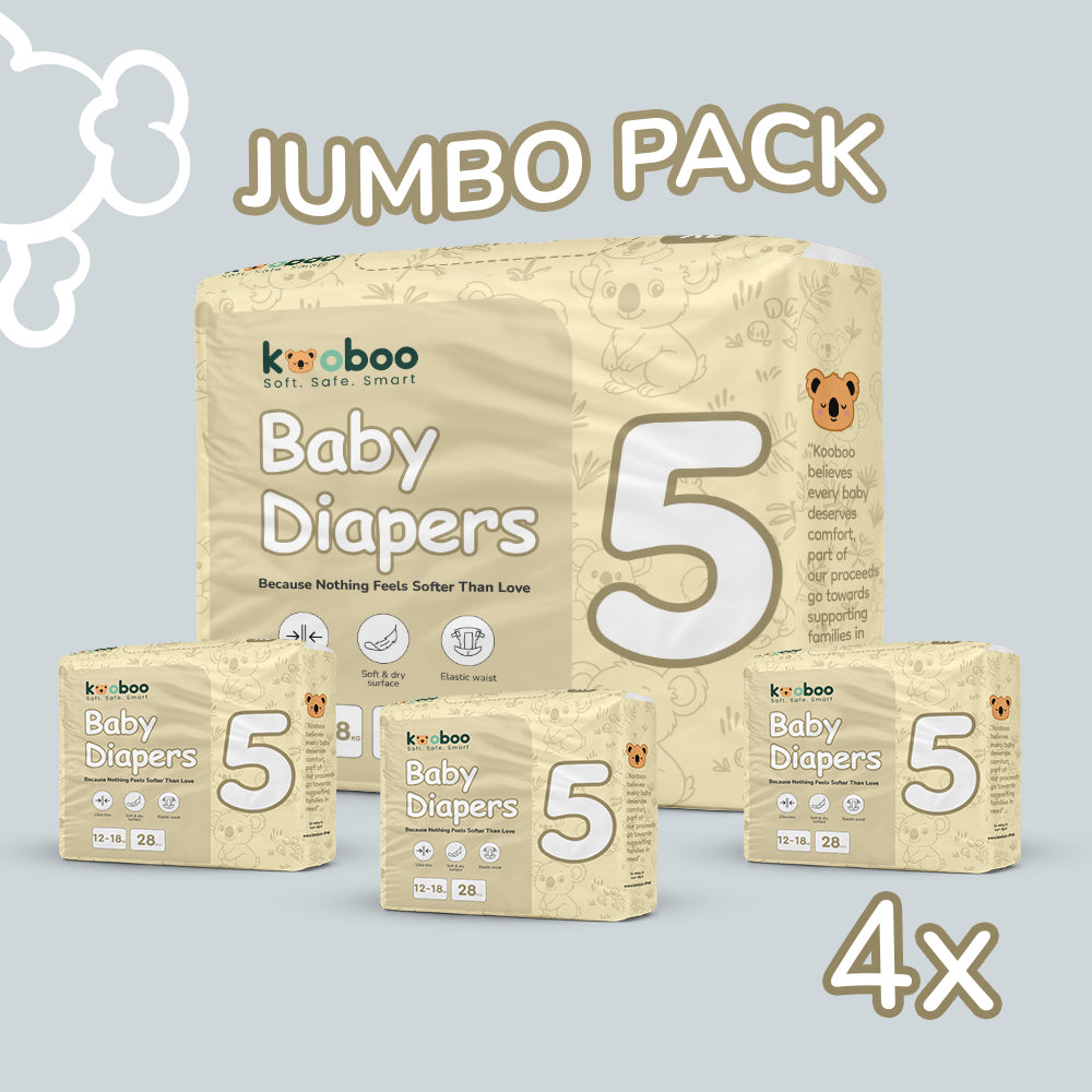 Jumbo Diapers Bundle - 5 | 12-18 kg | 112 pcs