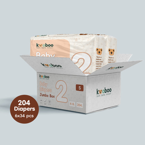 Monthly Diapers Bundle - 2 | 4-8 kg | 204 pcs