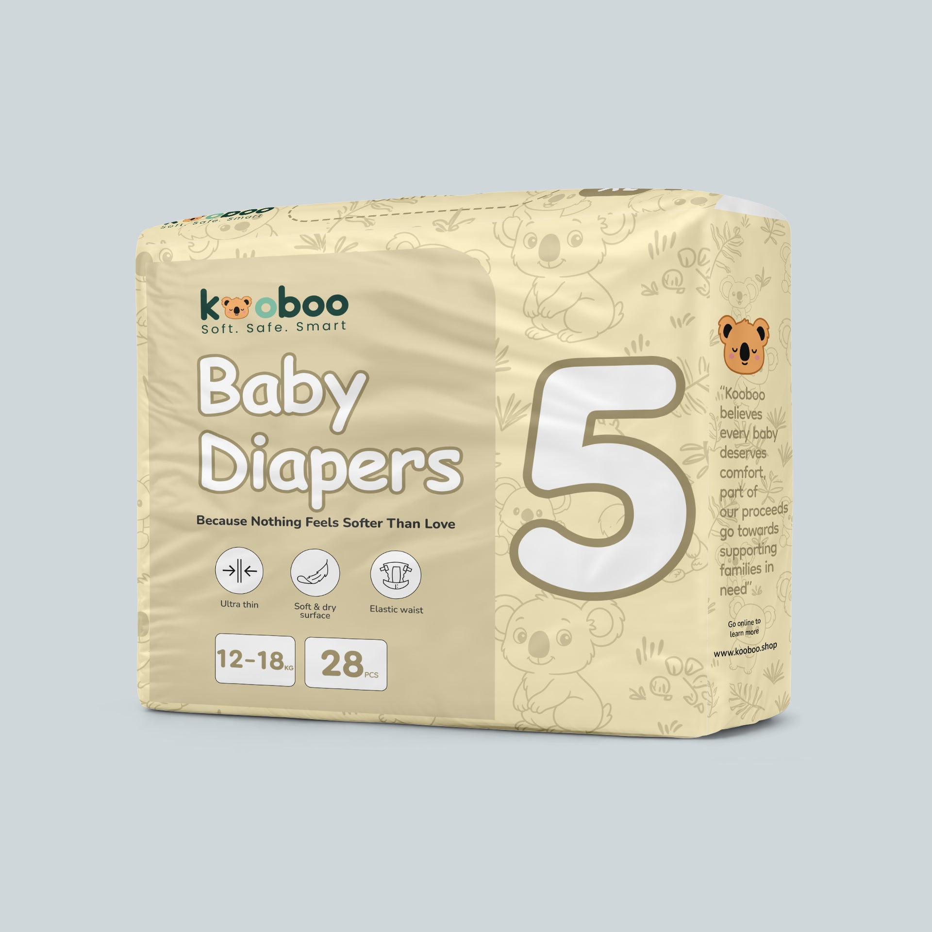 Baby Diaper - 5 | 12-18 kg | 28 pcs